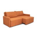 Ver imagem 2 de Sofá Cama Retrátil e Reclinável 3 Lugares 180cm em Linho Baraúna CabeCasa MadeiraOriginals Laranja T