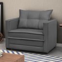 Ver imagem 1 de Sofá Cama Solteiro Suede Londres