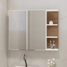 Espelheira para Banheiro 75cm 02 portas com espelho e prateleiras laterais ESP2079 Estilare Estilare - 2