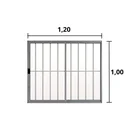 Ver imagem 3 de Janela de Alumínio de Correr 100x120cm 2 Folhas Grade Hale Esquadrias
