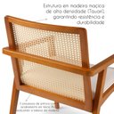 Ver imagem 7 de Cadeira com Braço Madeira Maciça Encosto em Tela Assento Estofado Siena Marrom/Freijó