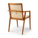 Ver imagem 7 de Cadeira com Braço Madeira Maciça Encosto em Tela Assento Estofado Siena 