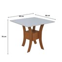 Ver imagem 3 de Mesa Quadrada Mabelly 90 Cm Mdf
