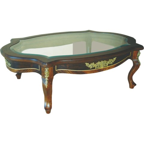 Mesa de Centro com Tampo de Vidro 130x090x041cm