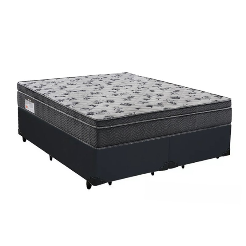 Cama Box Bipartido Casal + Colchão Ortobom Iso 1.0.0 Ortopillow D33 68x138x188