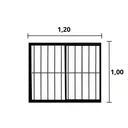 Ver imagem 3 de Janela de Alumínio de Correr 100x120cm 2 Folhas Grade Hale Esquadrias