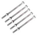 Ver imagem 1 de Kit 5 Parafuso Galv Fogo Poste Padrao 12x250mm 1/2x10" M12