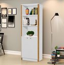 Ver imagem 1 de Estante de Livros 60CMX171CM 2 Portas 4 Prateleiras Office Branco