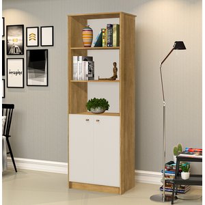 Estante para Livros 2 Portas 4 Prateleiras Office