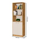 Ver imagem 3 de Estante de Livros 60CMX171CM 2 Portas 4 Prateleiras Office