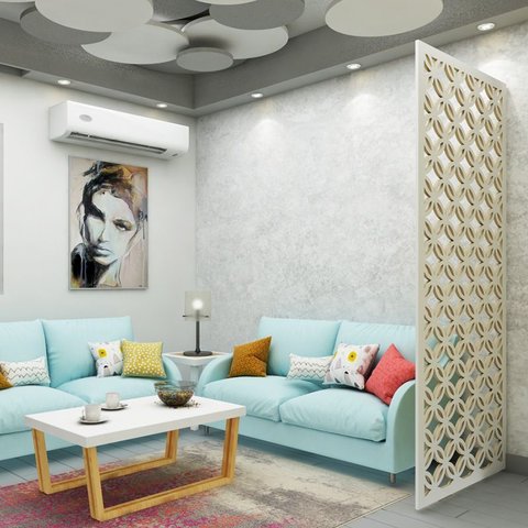 Painel Vazado Divisória Mdf Valência Branco - 1,80x2,20m