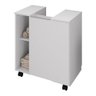 Gabinete Para Banheiro Branco Com Preto Marmorizado Branco - 3