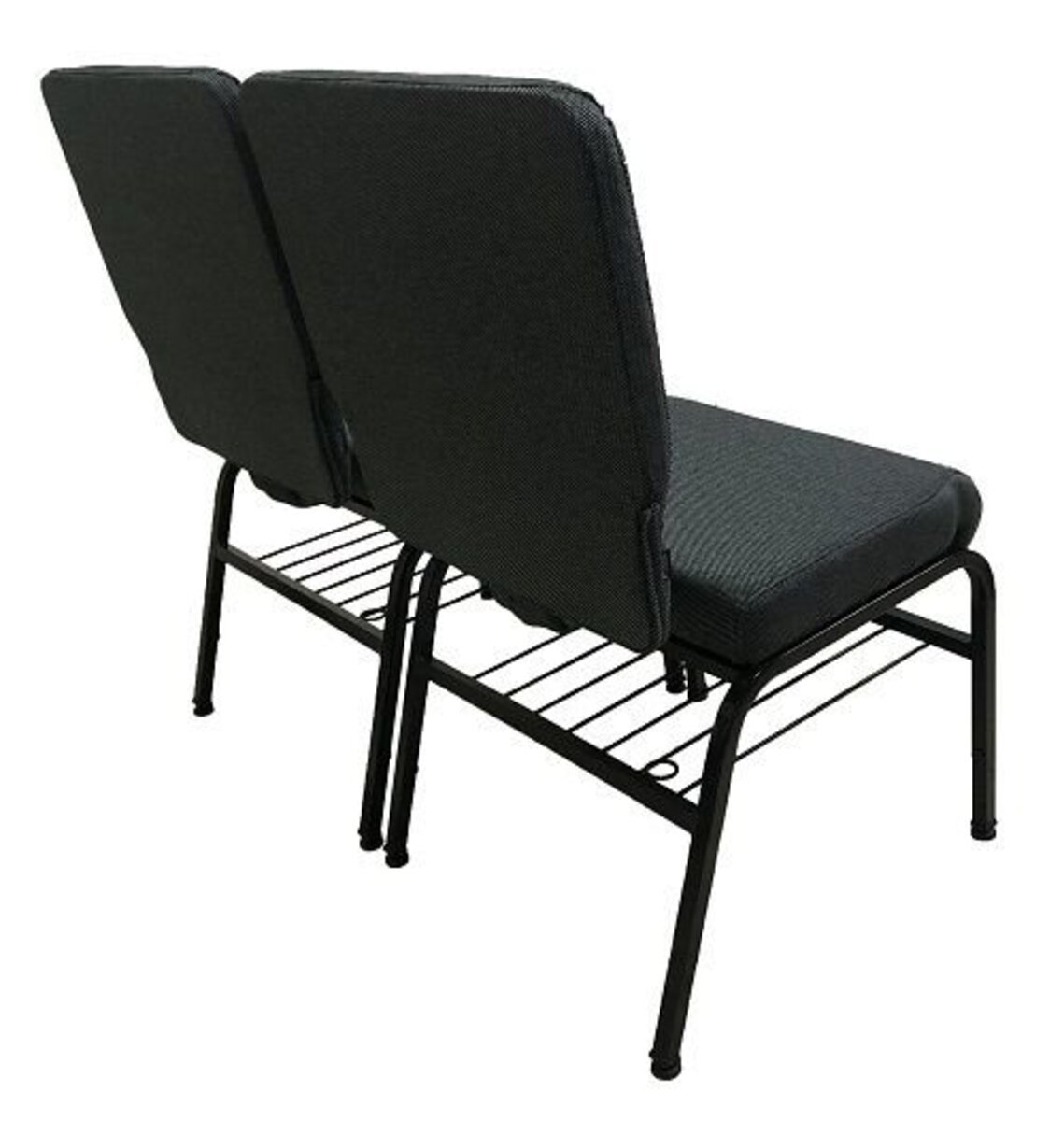 Cadeira para Igrejas com Porta Biblía e Porta Cálice Cinza - 5