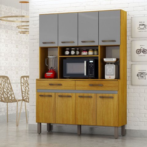 Armário de Cozinha New Ventura com 8 Portas e 2 Gavetas Mobilihouse