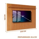 Ver imagem 4 de Painel Ripado Para Sala Até 70 Polegadas 230cm Nature Loft Imcal