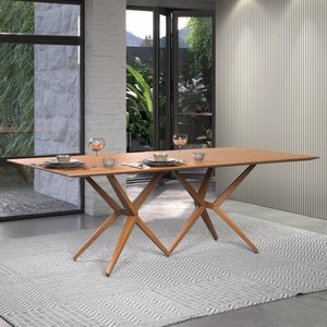 Mesa de Jantar Madeira Maciça Retangular 2,20m Eva