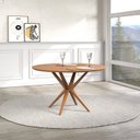 Ver imagem 4 de Mesa de Jantar Redonda Madeira Maciça 1,30m 6 Lugares Eva Marrom/Castanho
