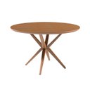 Ver imagem 3 de Mesa de Jantar Redonda Madeira Maciça 1,30m 6 Lugares Eva Marrom/Castanho