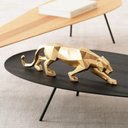 Ver imagem 3 de Decoração Escultura Pantera Dourada Leopardo Mart 13098