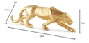 Ver imagem 2 de Decoração Escultura Pantera Dourada Leopardo Mart 13098