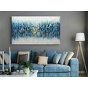 Ver imagem 1 de Quadro Pintura Tela azul óleo irregular ligeira Quarto 5383: 60cm (A) x 120cm (L)