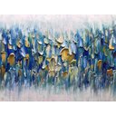 Ver imagem 3 de Quadro Pintura Tela azul óleo irregular ligeira Quarto 5383: 60cm (A) x 120cm (L)