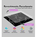 Ver imagem 2 de Painel Placa Para Parede E Piso Chão Autocolante Laminado Mármore Preto 25x25cm
