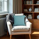 Ver imagem 5 de Kit 2 Almofadas Decorativa Quadrado 45x45 Cm Cm Sala Quarto Sofá Suede Azul Turquesa Eli Móveis e de