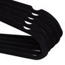 Kit 200 Cabide Veludo Slim Antideslizante Ultra Fino Preto - 5