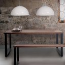 Ver imagem 2 de Mesa de Jantar Tampo Madeira Maciça Boston Marrom/Castanho