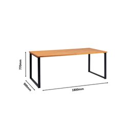 Mesa de Jantar 180x90cm Tampo Madeira Maciça Boston  - 3