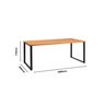 Mesa de Jantar 180x90cm Tampo Madeira Maciça Boston  - 3