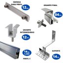 Ver imagem 2 de Kit Estrutura Fixador Linha C 1,20m para 07 Placas Painel Solar Alumínio e Inox | Telha Cerâmica Cim