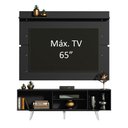 Ver imagem 4 de Rack Madesa Dubai e Painel para TV até 65 Polegadas com Pés Preto/Branco 7777 Cor:Preto/Branco
