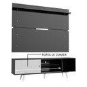 Ver imagem 5 de Rack Madesa Dubai e Painel para TV até 65 Polegadas com Pés Preto/Branco 7777 Cor:Preto/Branco