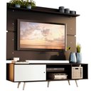 Ver imagem 2 de Rack Madesa Dubai e Painel para TV até 65 Polegadas com Pés Preto/Branco 7777 Cor:Preto/Branco