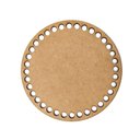 Ver imagem 2 de Kit 35 Bases Redonda 15 Cm Mdf Cru para Cesto Crochê Fio de Malha