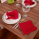 Ver imagem 4 de Kit 2 Guardanapos Liso 35 X 35cm Tecido Oxford Natal Vermelho