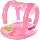 Ver imagem 1 de Boia Bebês com Assento e Cobertura Baby Boat - Rosa 70x65x55