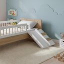 Ver imagem 5 de Cama com Colchão Montessoriana Infantil Solteiro Escorrega - Aveiro Oak Branco