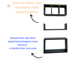 Nicho Mdf para Banheiro Sala Quarto Montado Só Instalar 3 Peças - 7