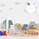 Ver imagem 3 de Papel de Parede Infantil Montanhas Lua 1m²