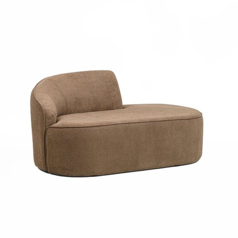 Sofá Eron Orgânico 3 Lugares 180cm Braço Dir. Bouclé Marrom - Nexta Casa