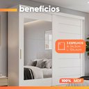 Ver imagem 5 de Guarda Roupas Casal 2 Portas de Correr Frisado com Espelho 8 Gavetas 100% MDF Florida