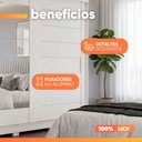 Ver mais imagens de Guarda Roupas Casal 2 Portas de Correr Frisado com Espelho 8 Gavetas 100% MDF Florida