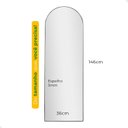 Ver imagem 2 de Espelho Orgânico Vitral 36x146cm com Suporte de Chão Decorativo Sala Banheiro Quarto