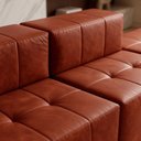 Ver imagem 7 de Sofá Modular Bello com Puff Bom Pastor Terra Cota Veludo PU
