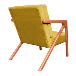 Poltrona Monalisa Decorativa Veludo Cores - DS Estofados - Mostarda - 3