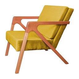 Poltrona Monalisa Decorativa Veludo Cores - DS Estofados - Mostarda - 4