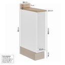Ver imagem 3 de Balcão Porta Tempero Planejado 20cm com Tampo com Rodape Ipanema CabeCasa MadeiraOriginals Branco/Fendi Trama